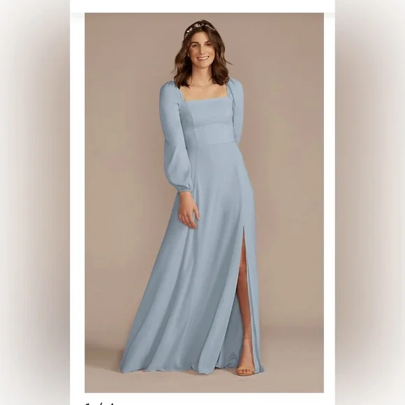 David's Bridal | Dresses | Davids Bridal Long Sleeve Chiffon Bridesmaids Dress | Poshmark David's Bridal | Dresses | Davids Bridal Long Sleeve Chiffon Bridesmaids Dress | Poshmark